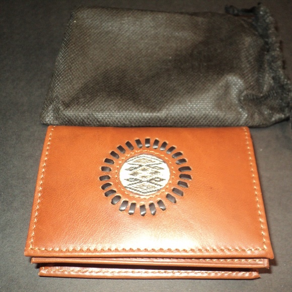 Royal Crown Leathers Business Card Case 4 1/8" Wide x 3" High Camel Brown NEW - Picture 2 of 8